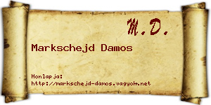 Markschejd Damos névjegykártya